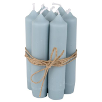 Set a 5 korte dinerkaarsjes lichtblauw